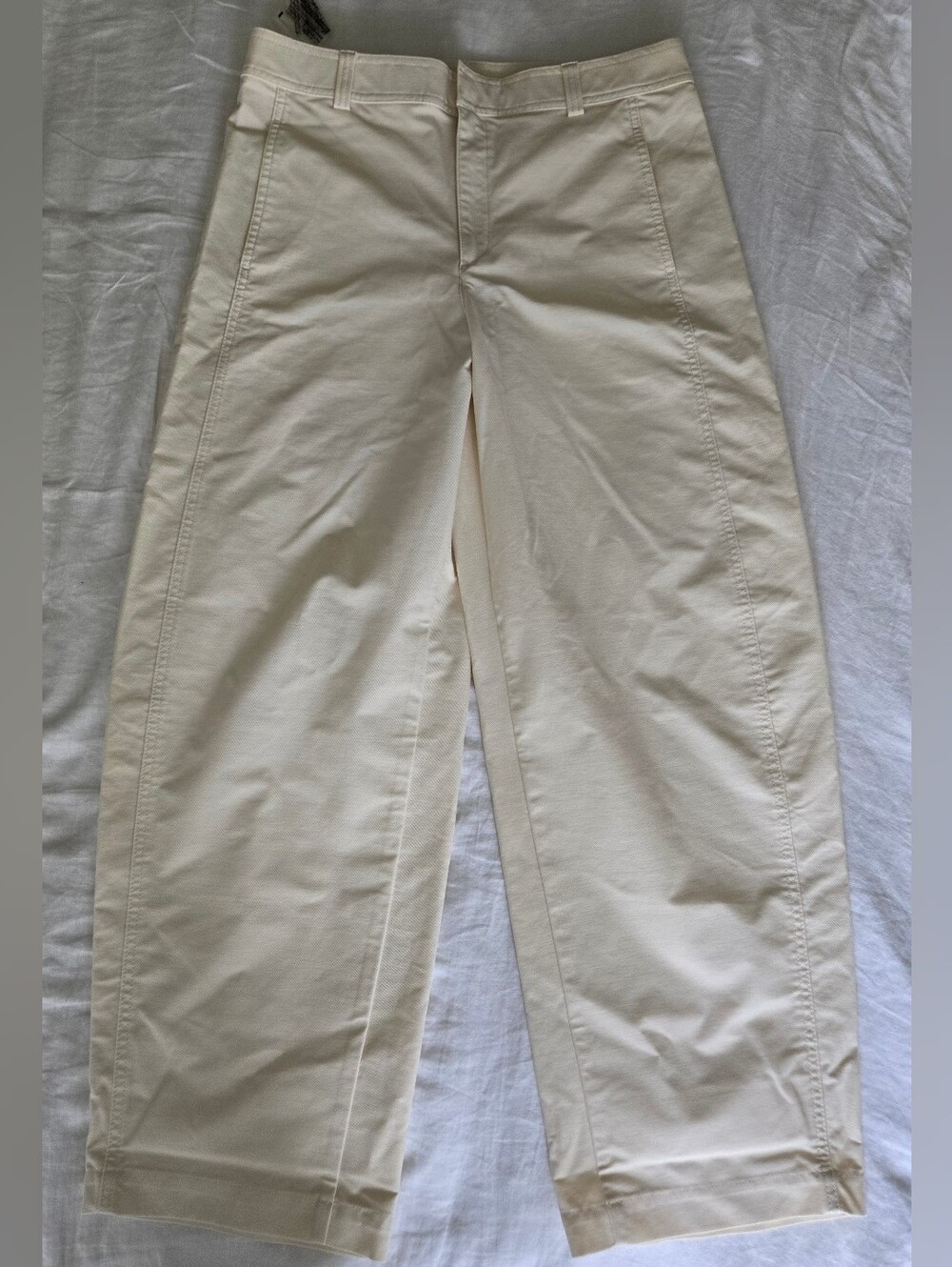 Uniqlo Cream Ivory Jersey Barrel Pants NWT L